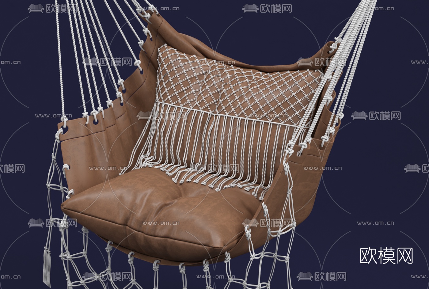 现代皮革吊椅3d模型下载（渲染图3）
