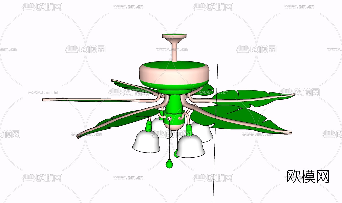 现代吊扇免费su模型下载
