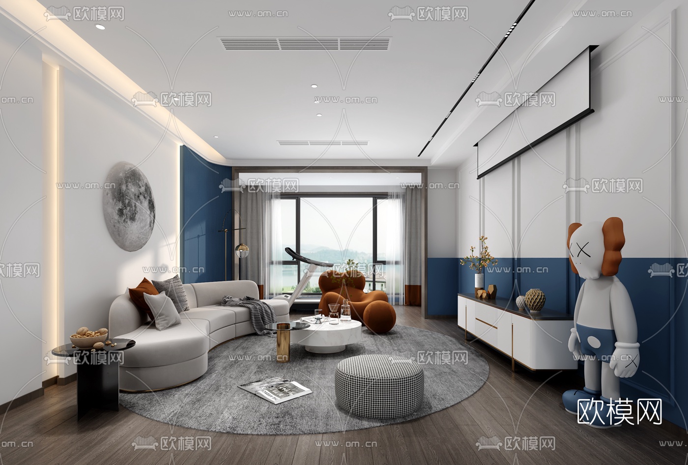 北欧客厅3d模型
