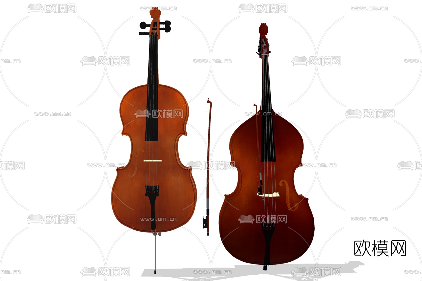现代大提琴su模型下载