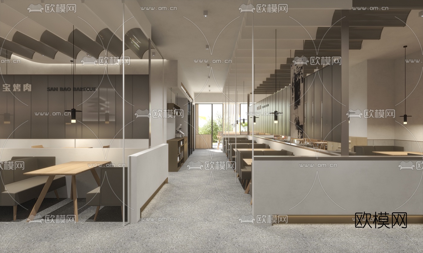 北欧烤肉店3d模型