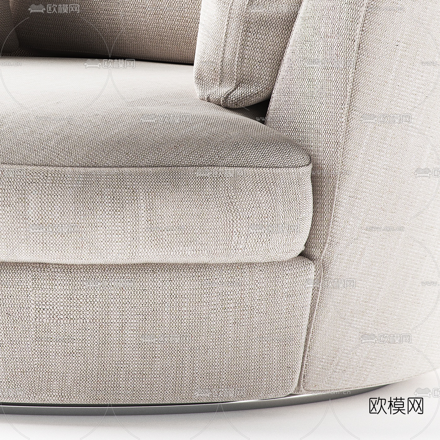 现代布艺休闲沙发3d模型下载（渲染图3）