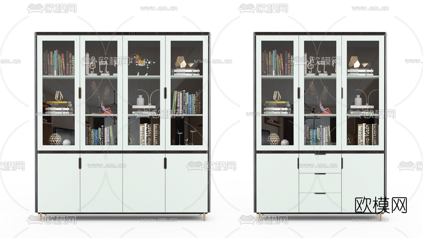 现代文件柜3d模型下载
