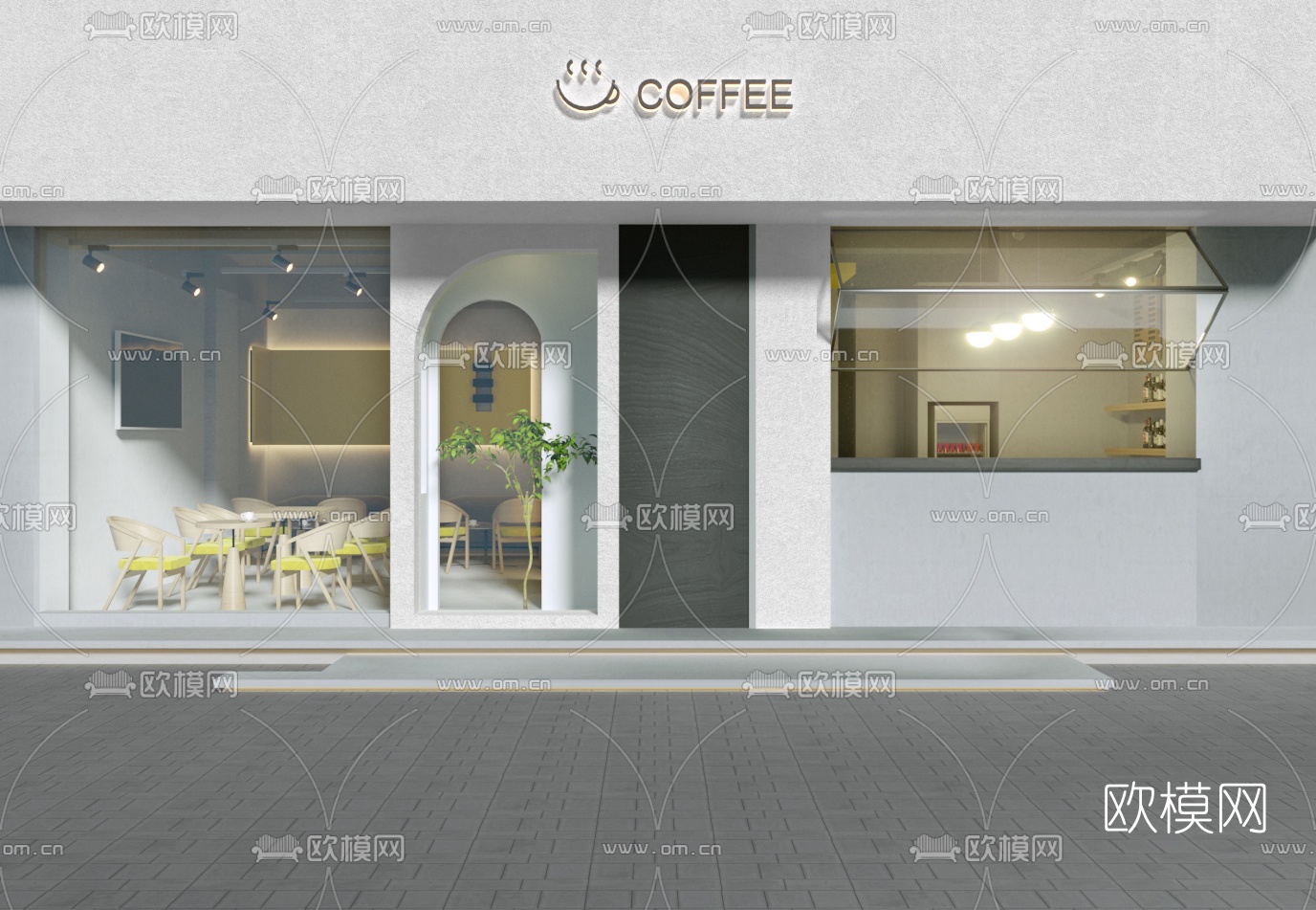现代咖啡店3d模型