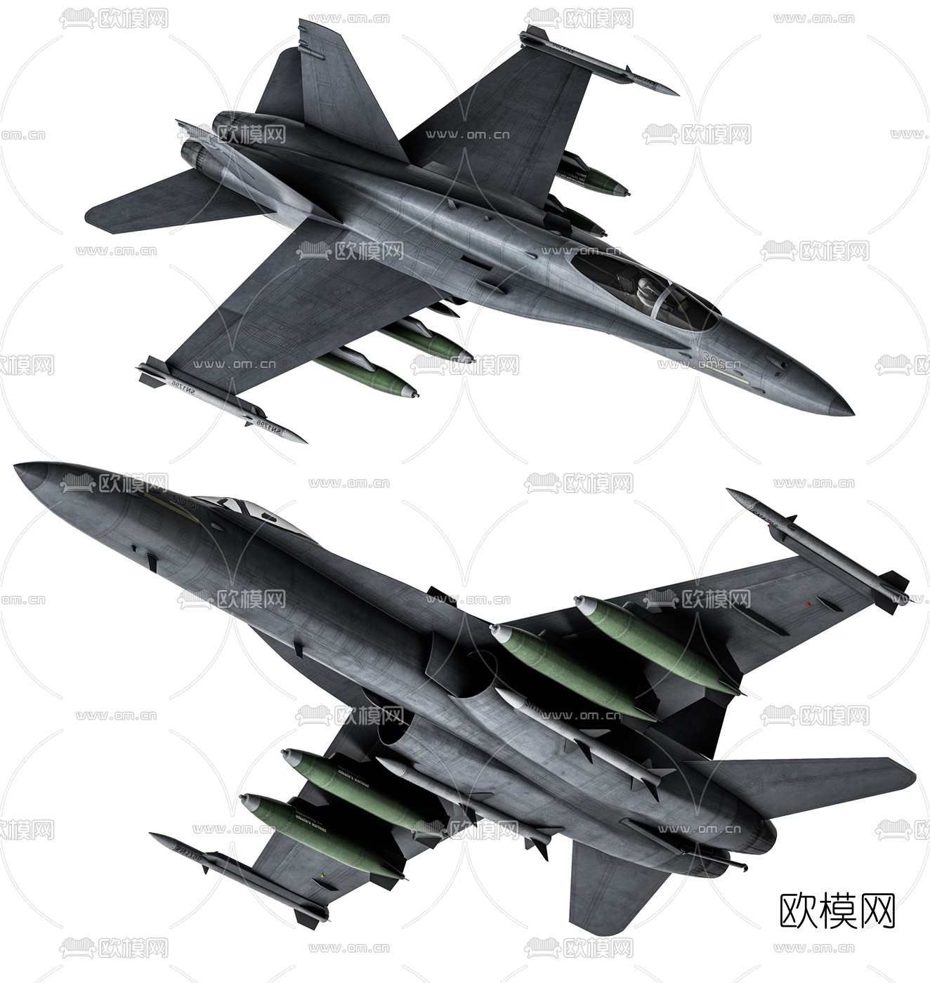 现代战斗机航模玩具3d模型
