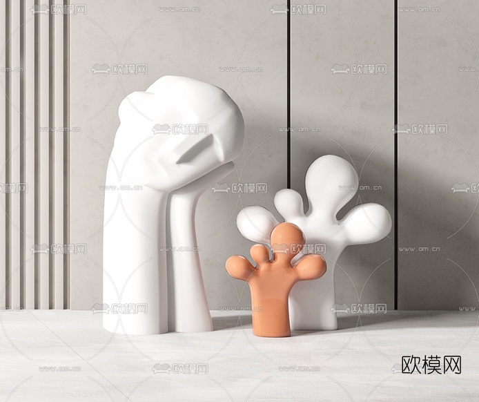 现代绿植盆栽3d模型下载(渲染图4)