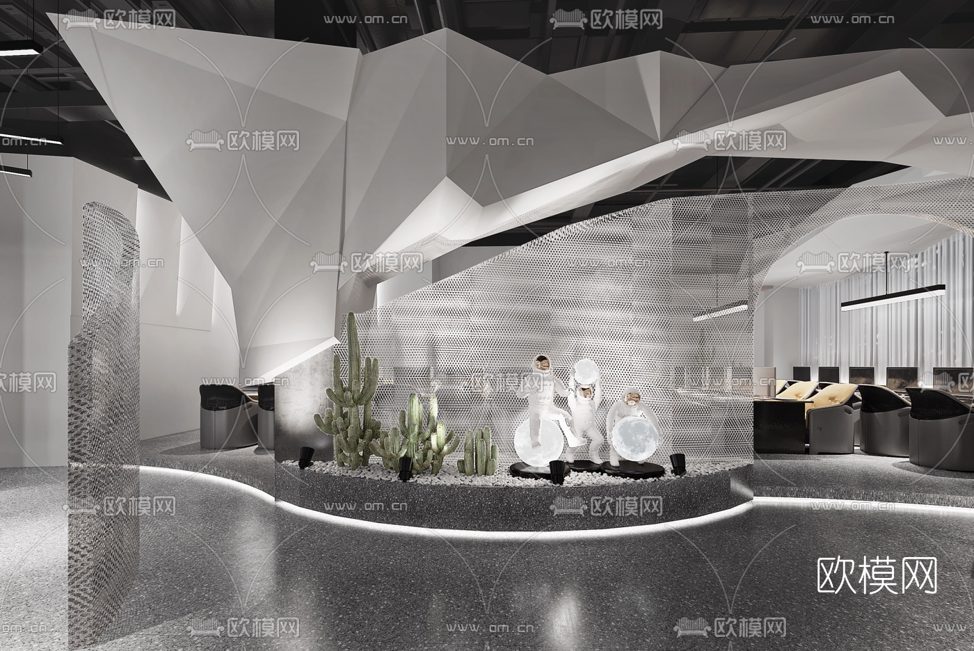 后现代网咖3d模型
