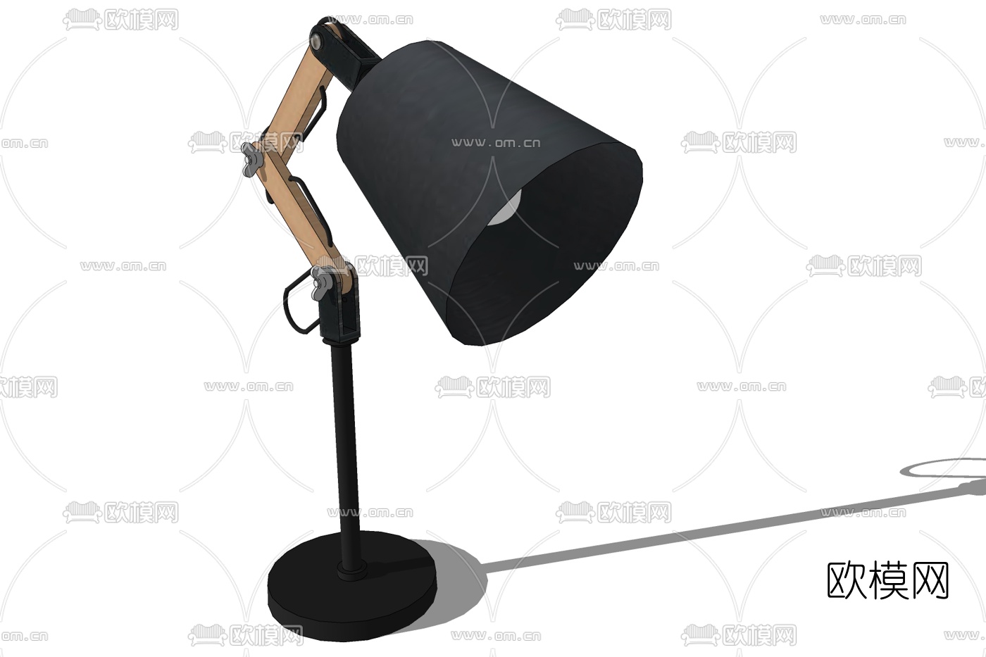 现代金属台灯免费su模型下载