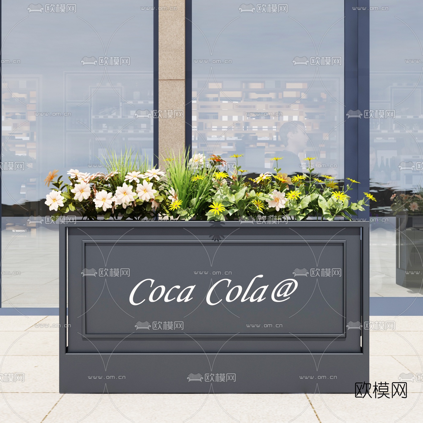 北欧户外花箱3d模型下载（渲染图3）