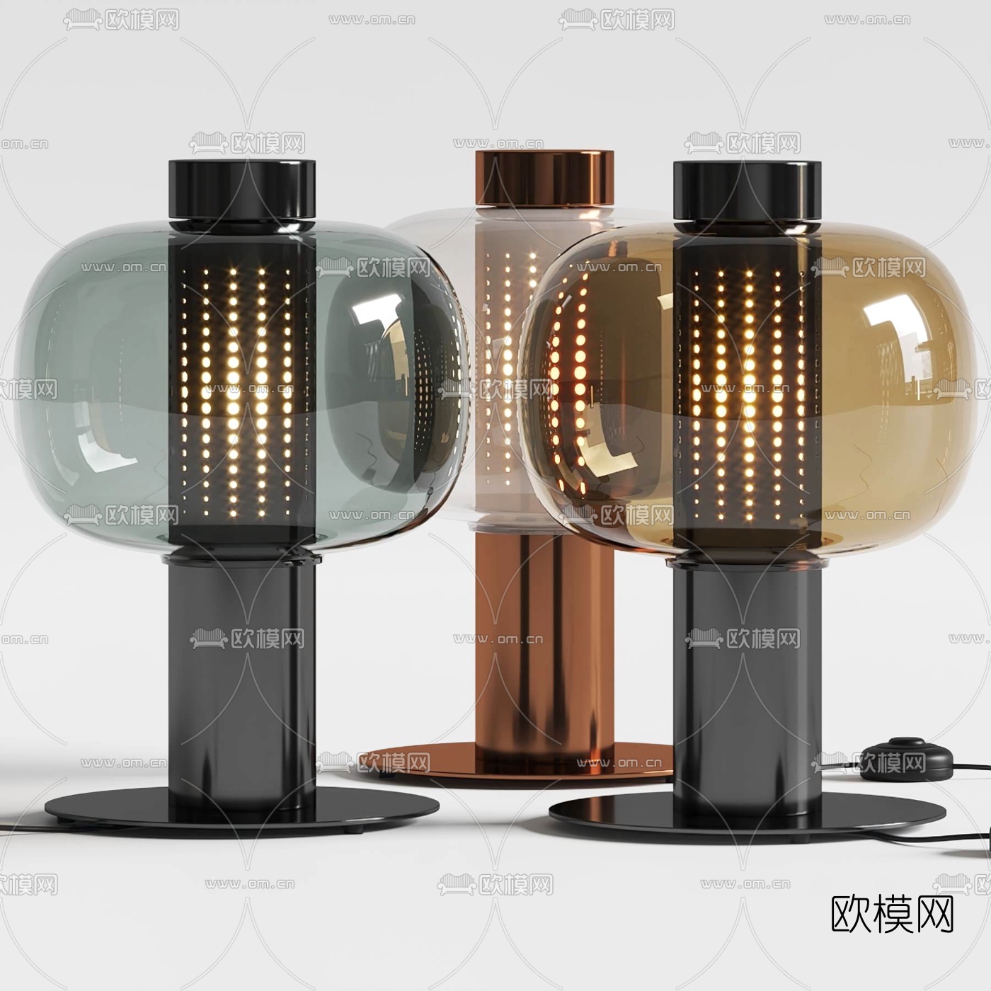 现代时尚台灯3d模型