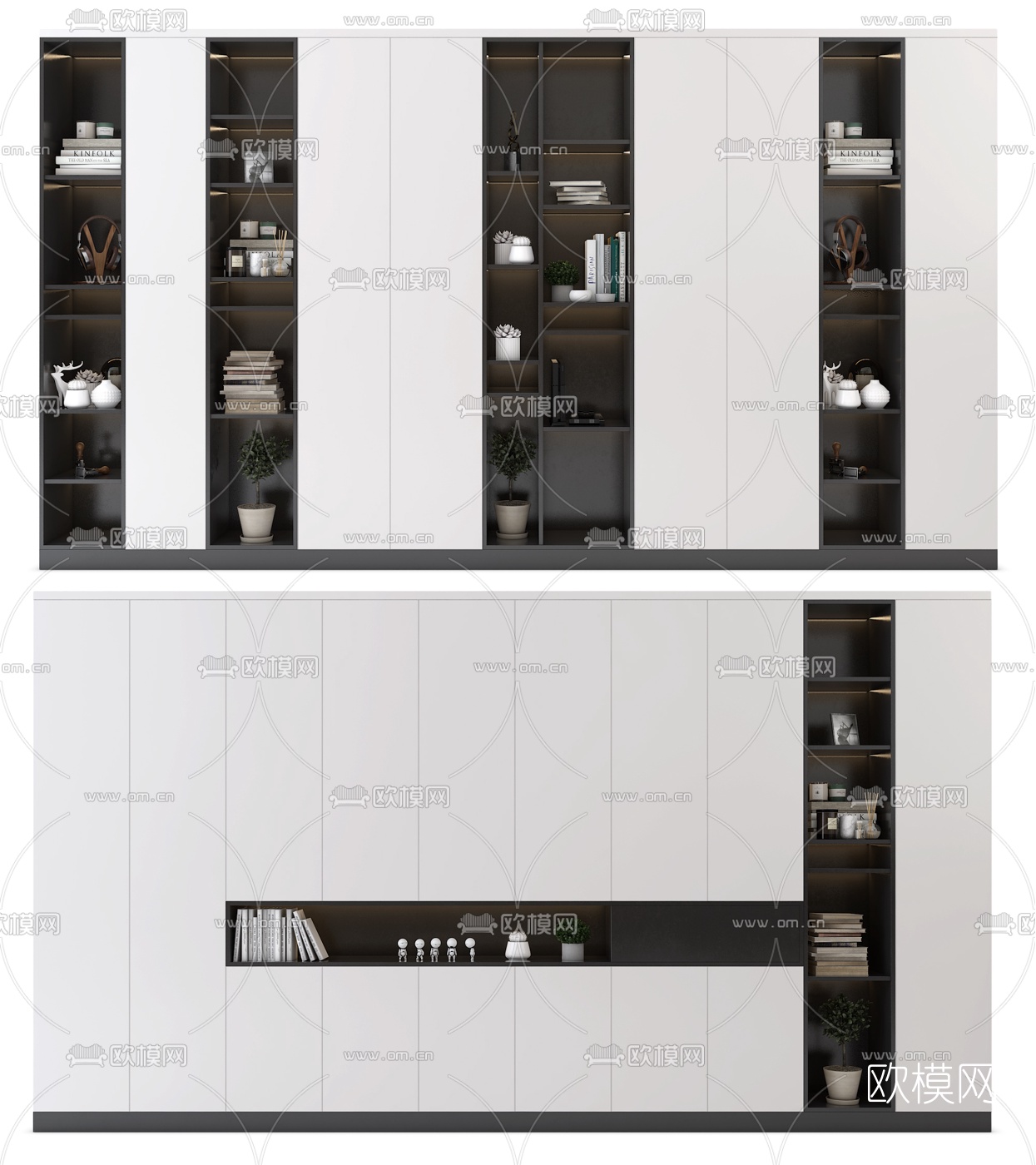 现代简约装饰柜3d模型