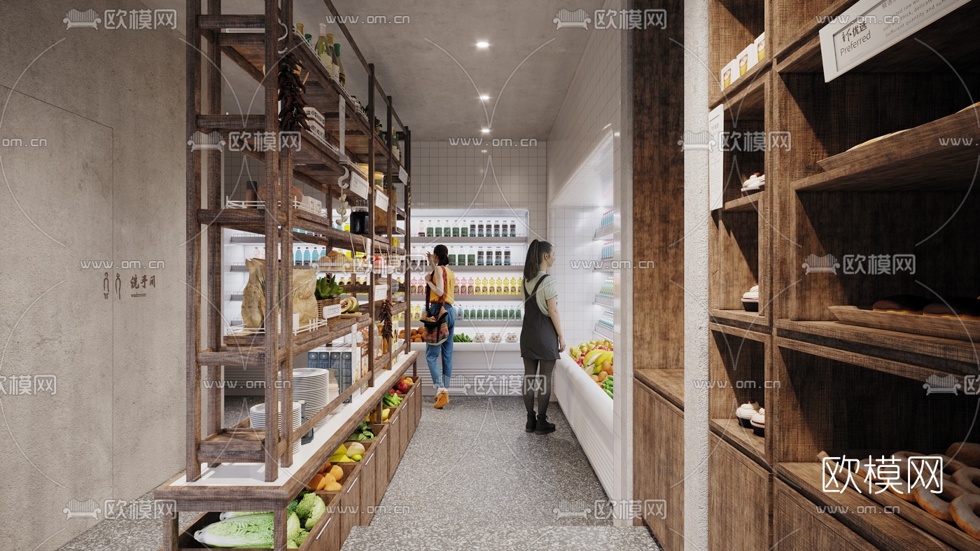 北欧咖啡厅3d模型下载（渲染图4）