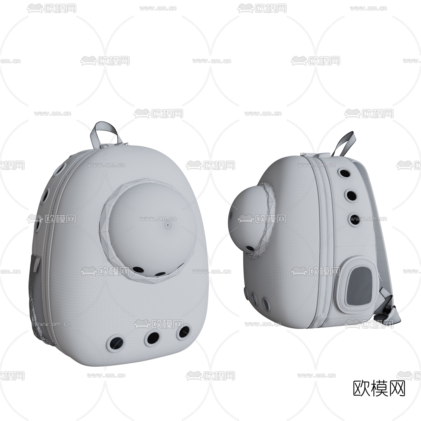 现代猫包宠物背包3d模型