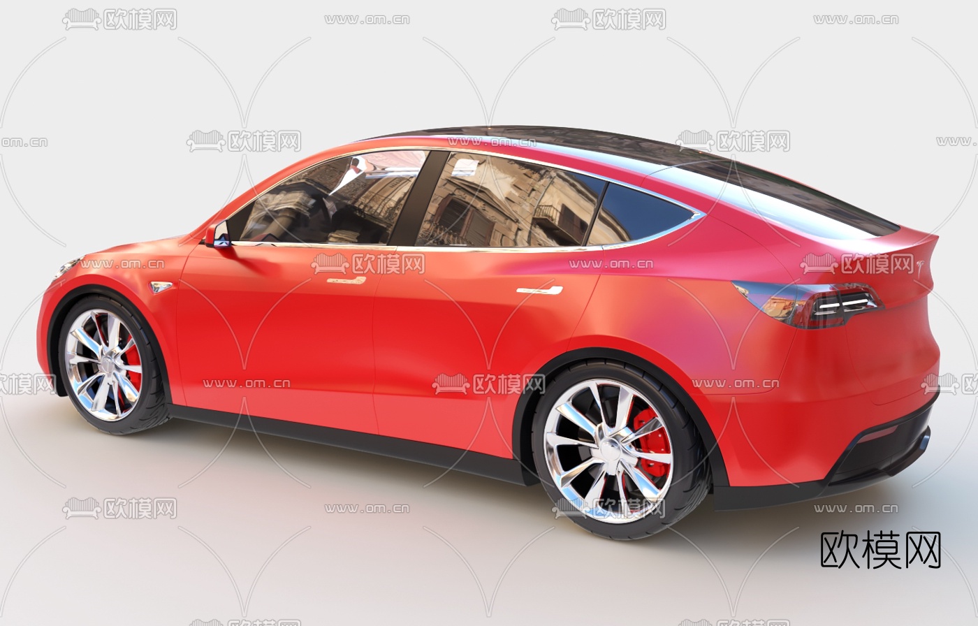 现代特斯拉汽车3d模型下载（渲染图3）