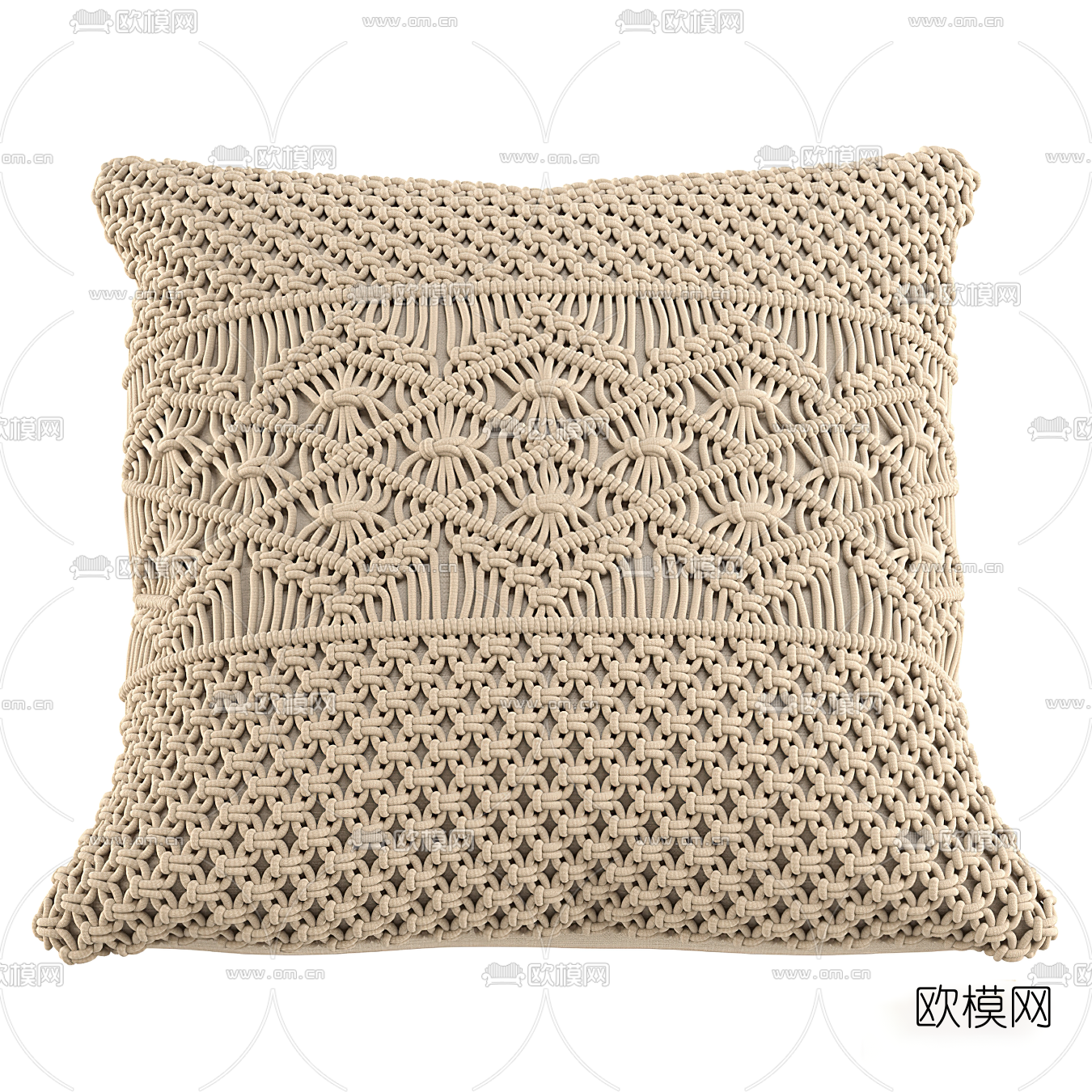 现代编织抱枕3d模型下载（渲染图4）