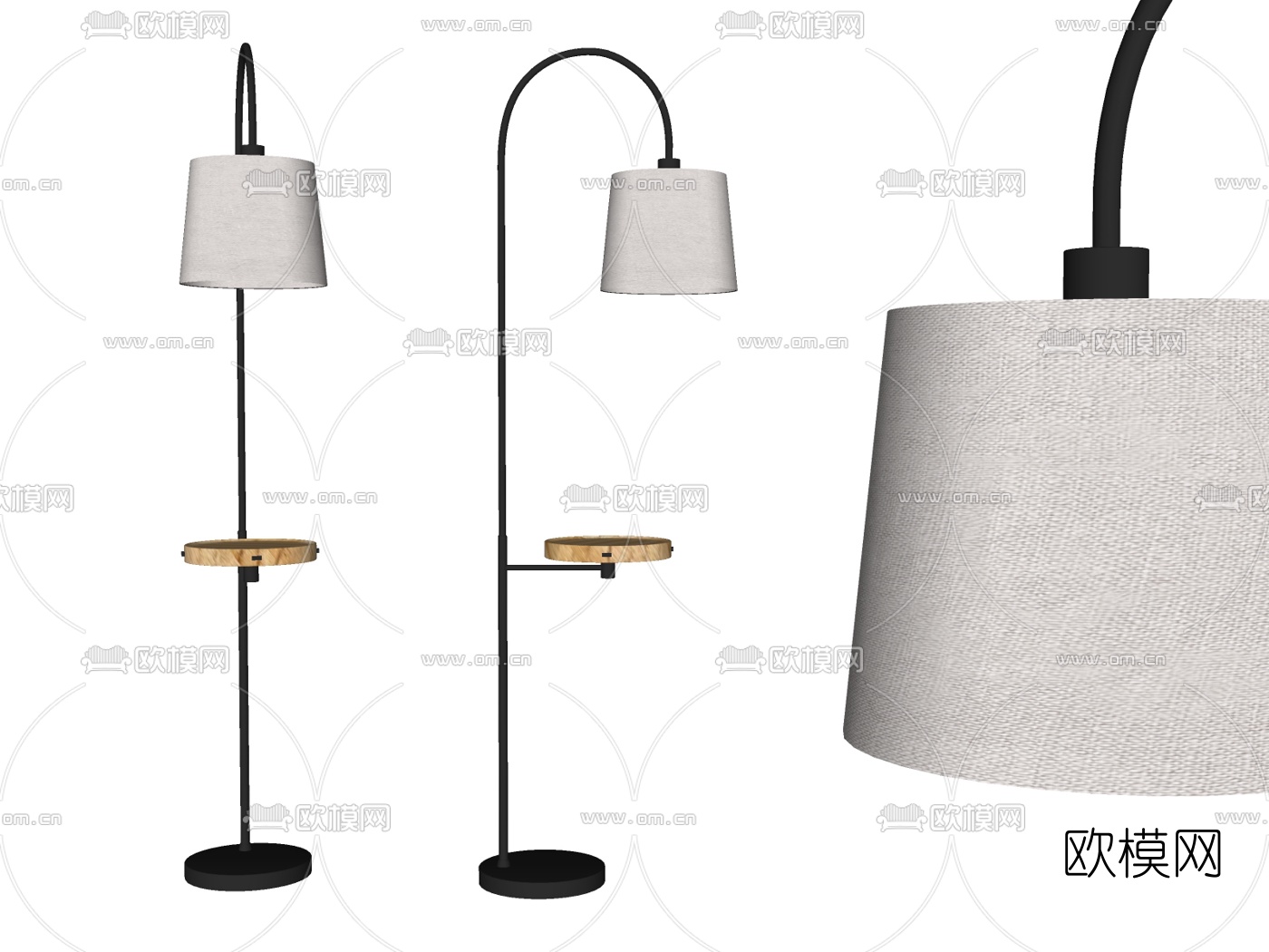 北欧落地灯su模型下载（渲染图2）