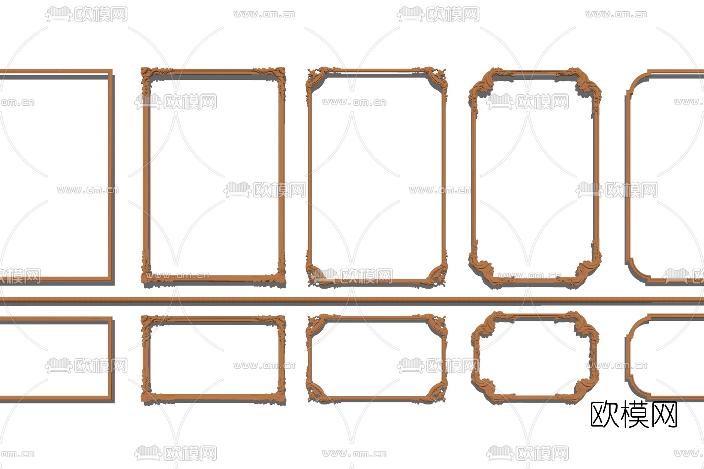 欧式雕花背景墙su模型下载