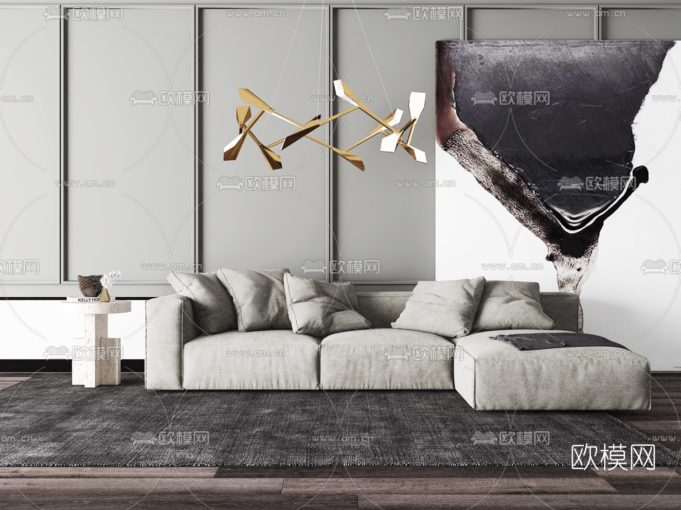 Ligne roset 转角沙发3d模型