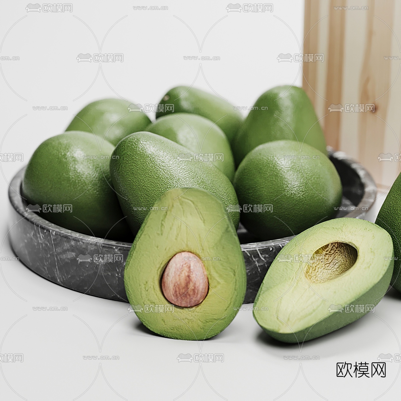 现代牛油果3d模型