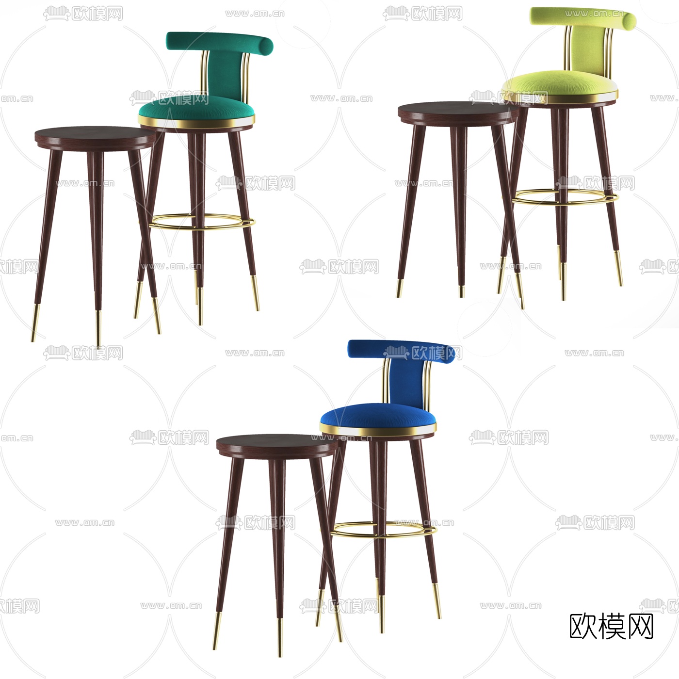 现代吧椅吧凳3d模型