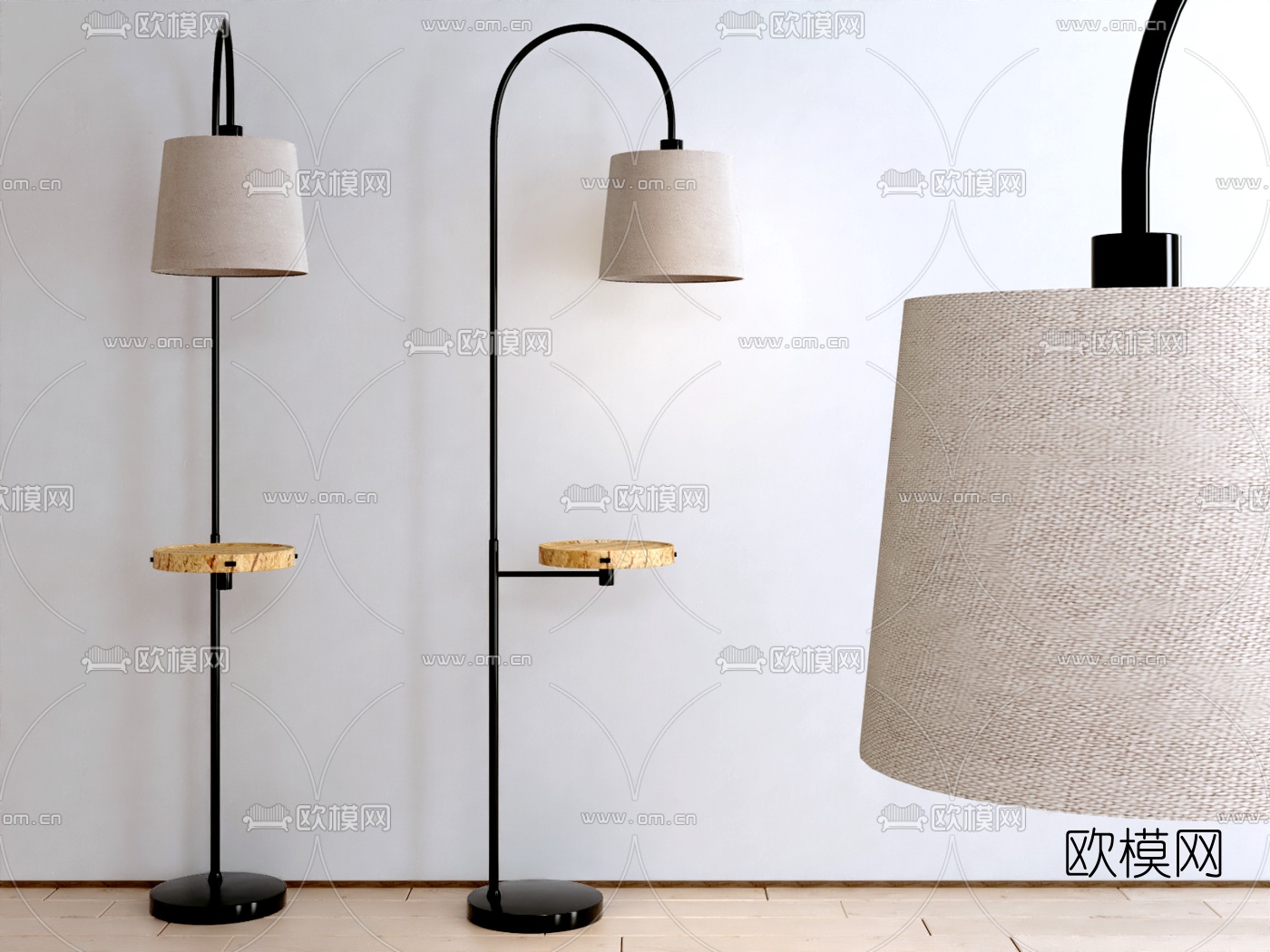 北欧落地灯su模型下载（渲染图1）