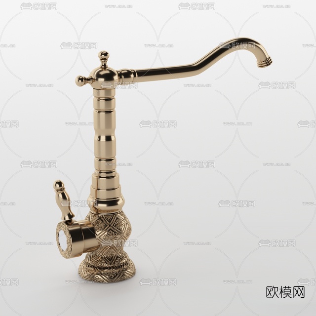 欧式金属水龙头免费3d模型下载