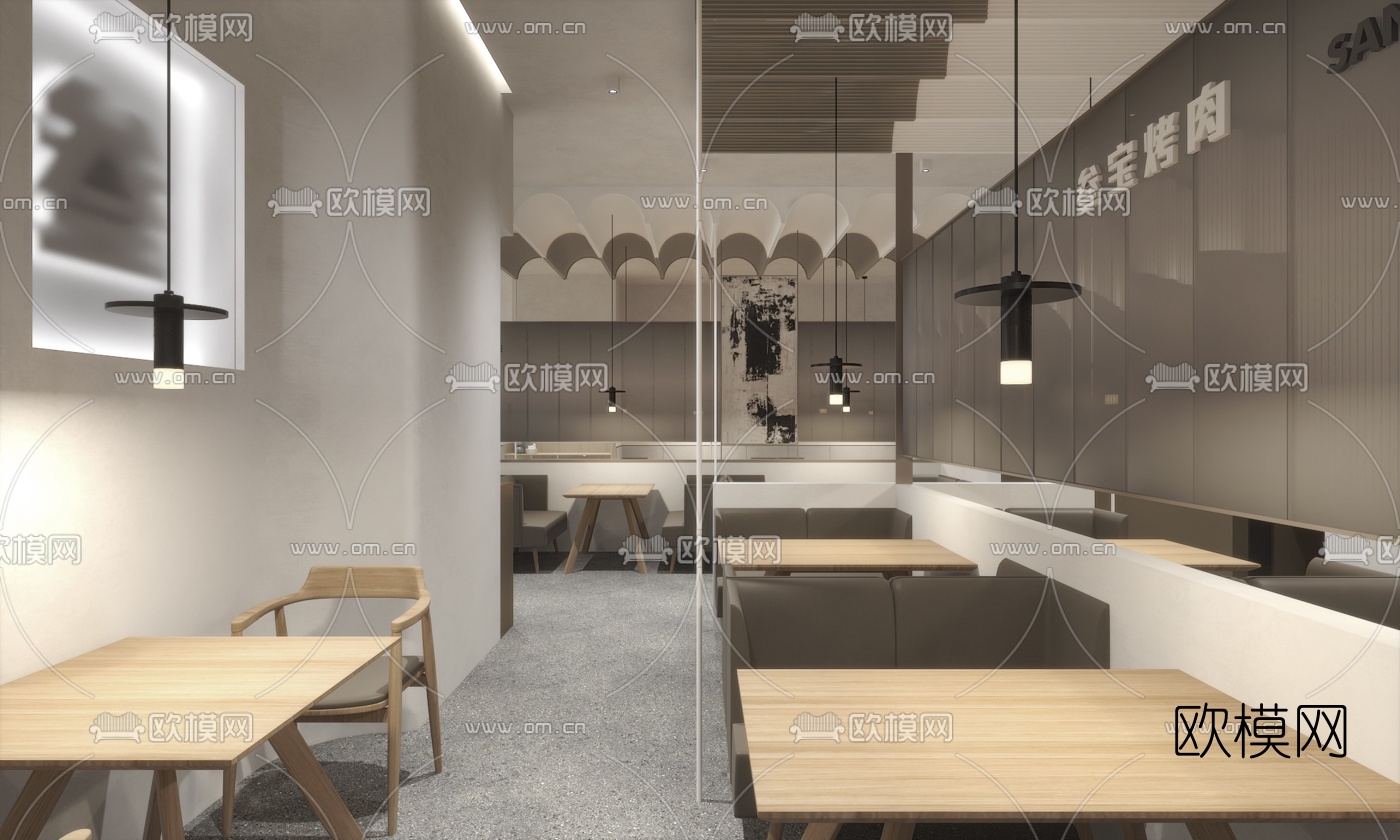 北欧烤肉店3d模型