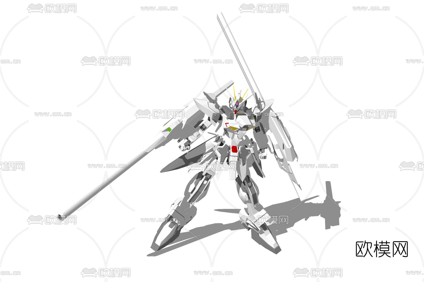 现代高达机器人玩具su模型下载