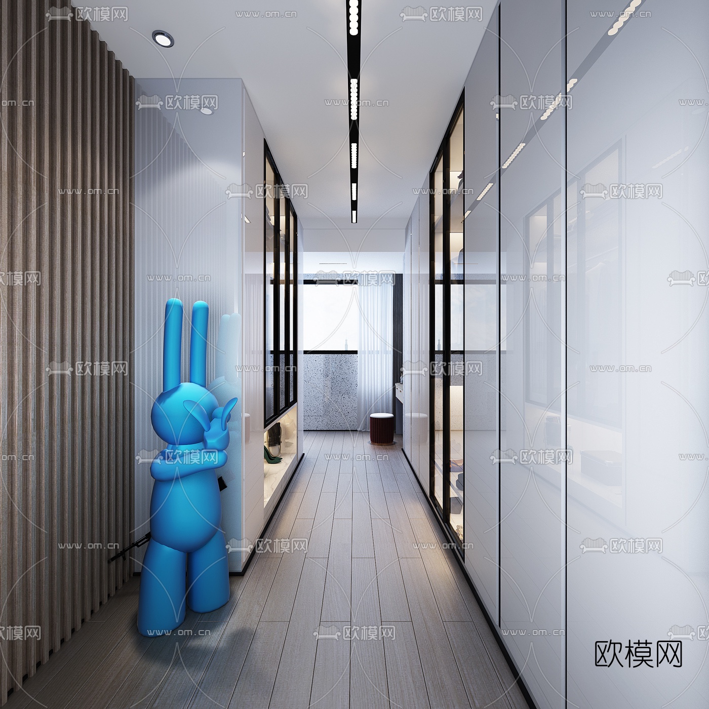 现代玄关过道3d模型
