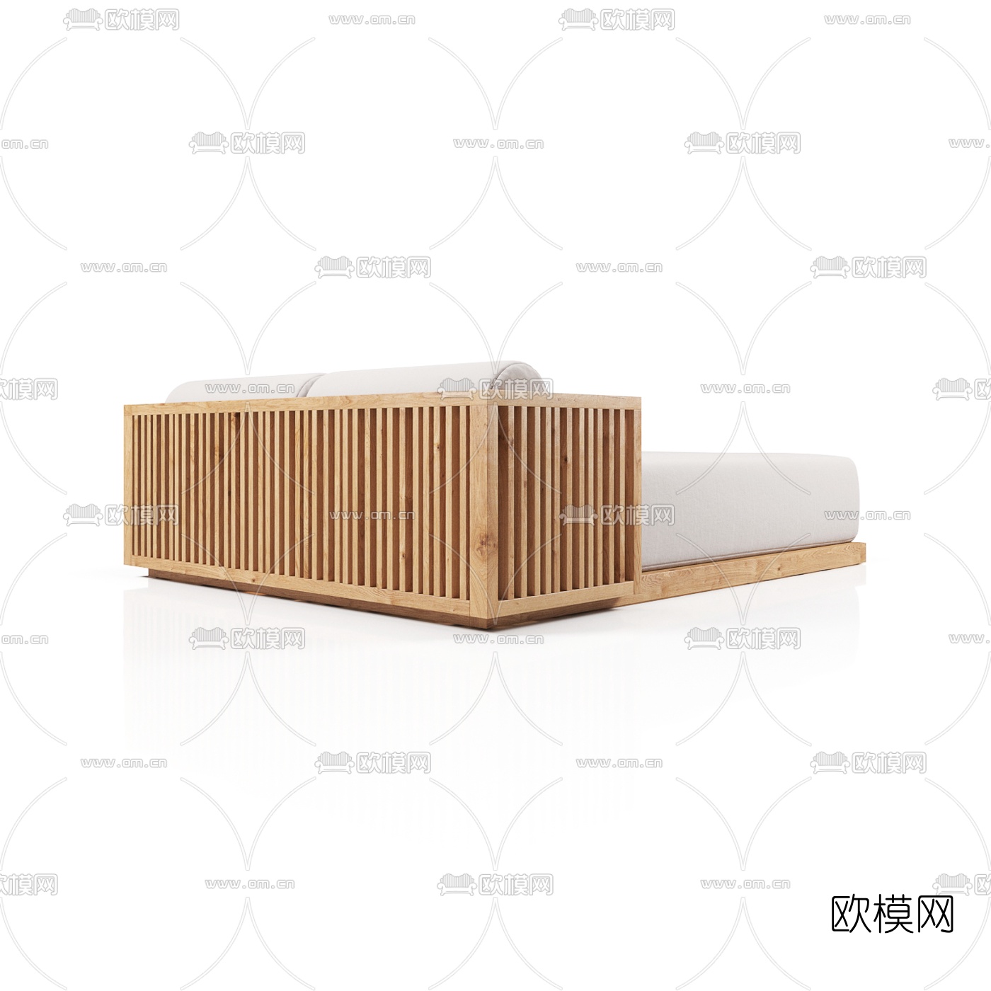 北欧布艺贵妃椅3d模型