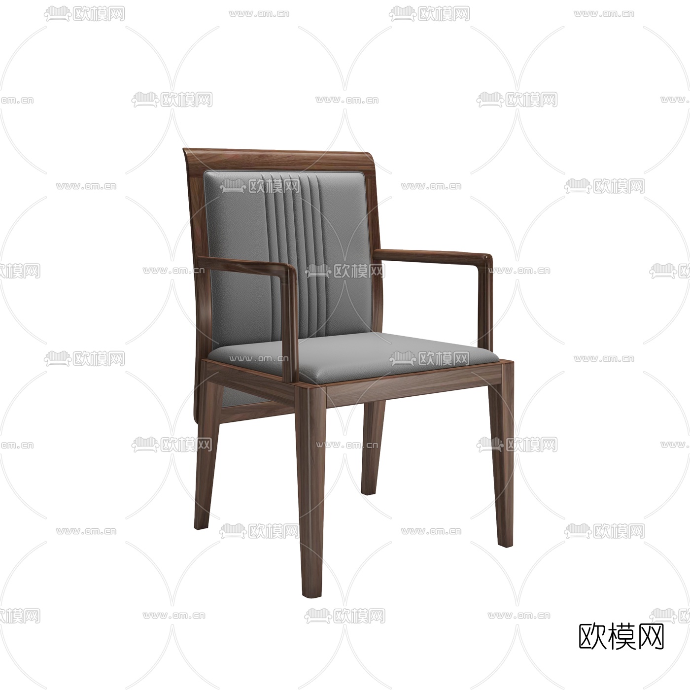 新中式单椅餐椅3d模型下载