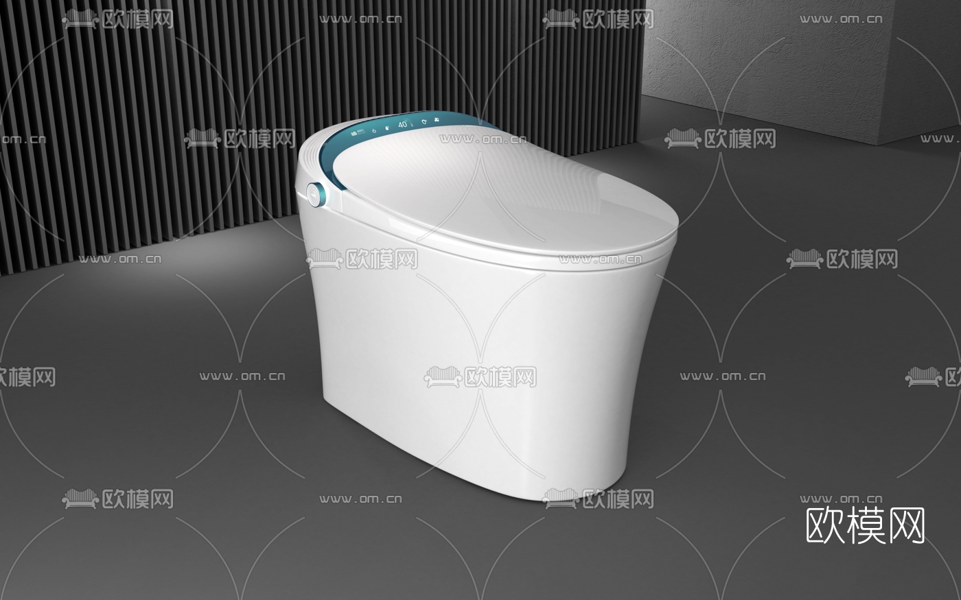 现代智能马桶便器3d模型