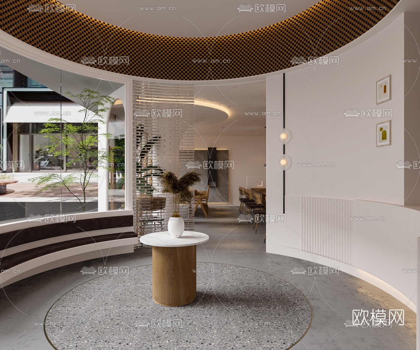 北欧简约快餐厅3d模型
