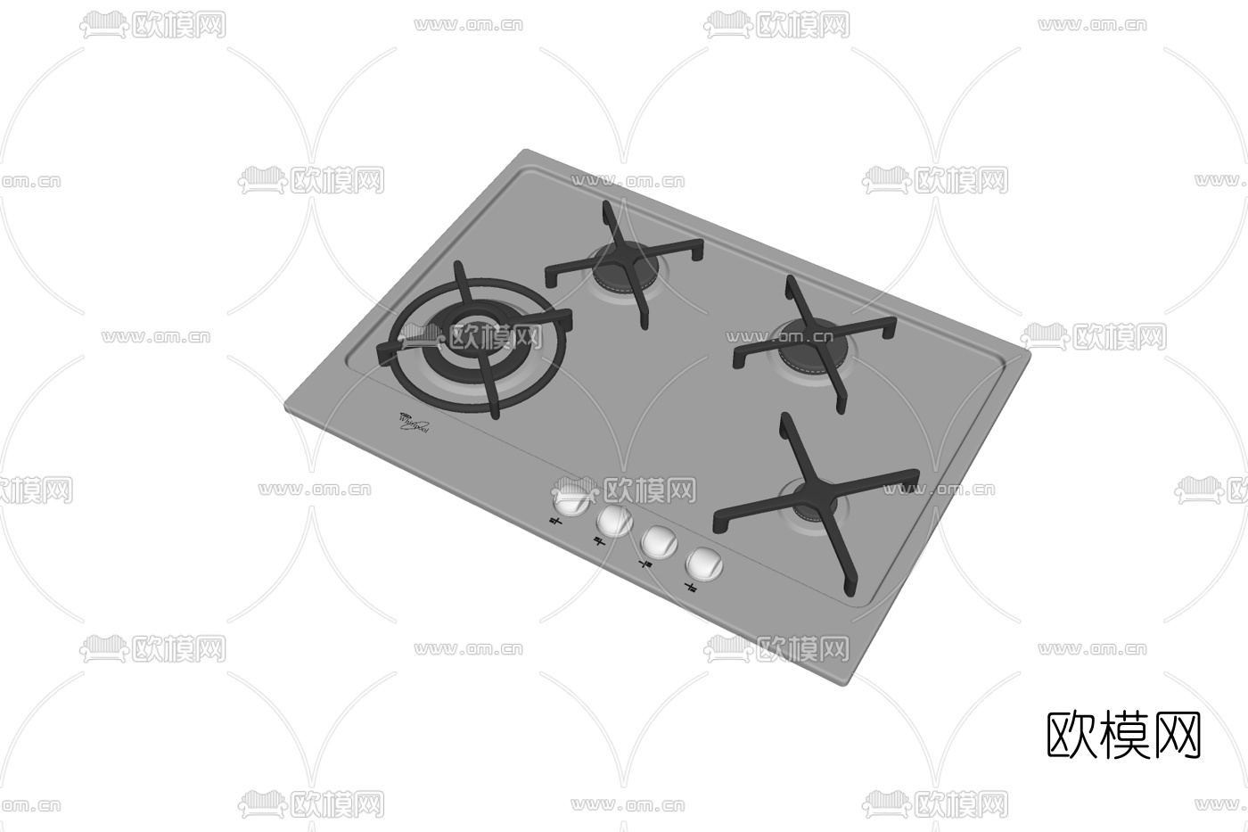 现代煤气灶免费su模型下载