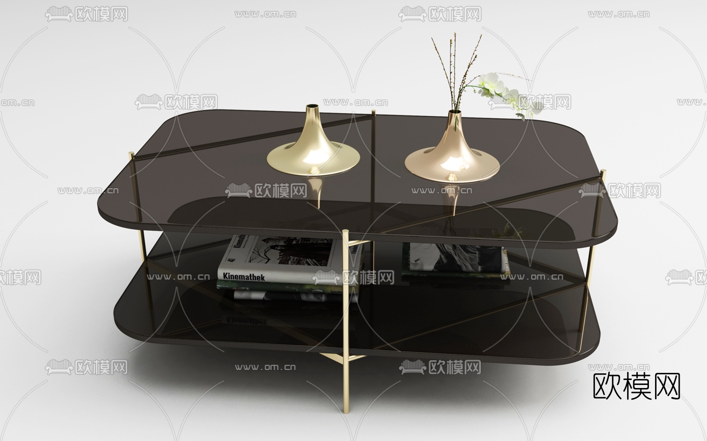 现代轻奢茶几3d模型