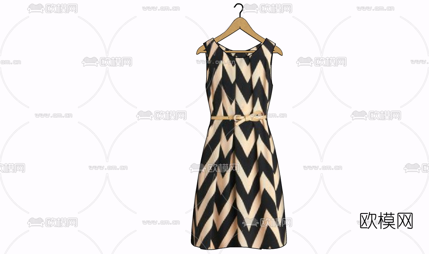 现代女士衣服免费su模型下载