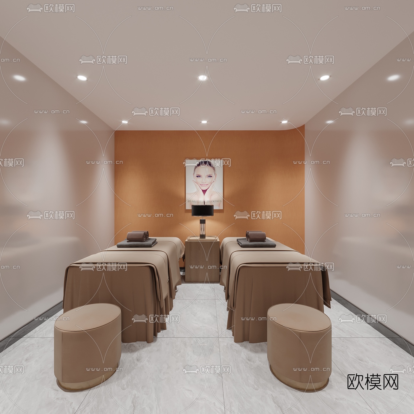 现代美容院3d模型