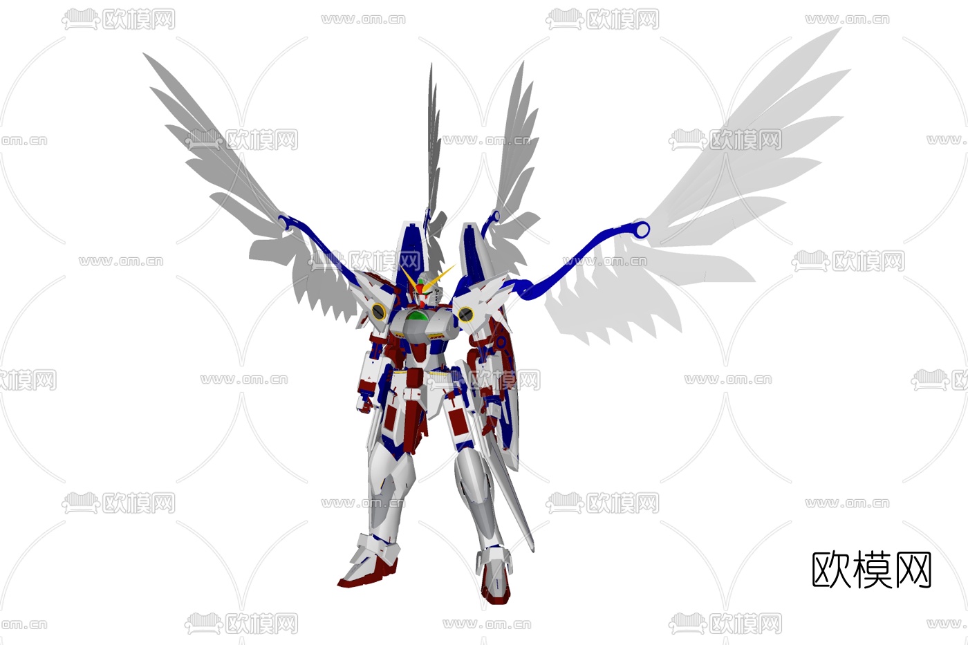 现代高达机器人玩具su模型下载