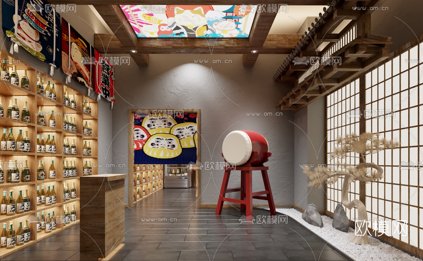 日式料理居酒屋3d模型