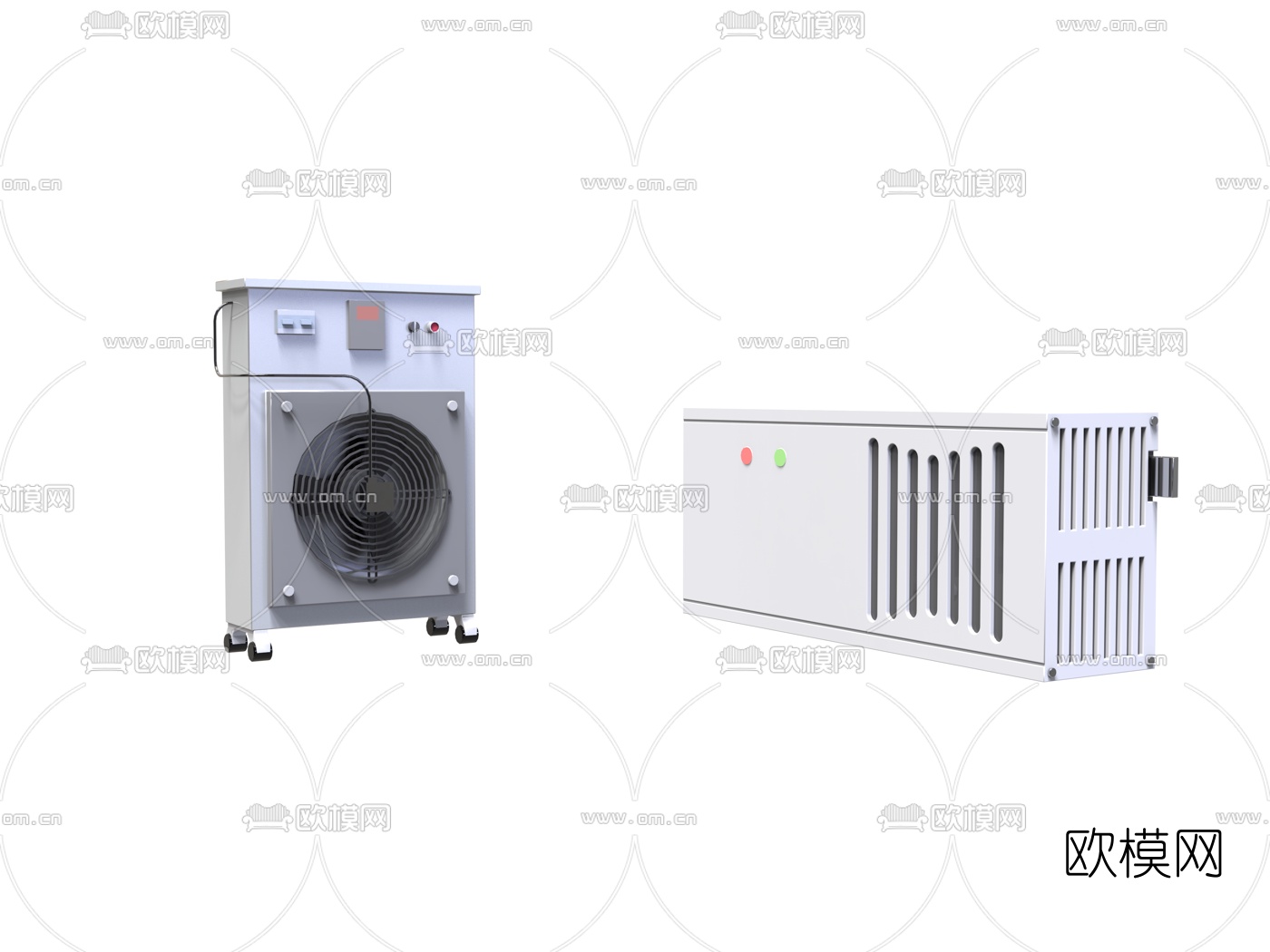 现代式机电设备su模型下载（渲染图5）