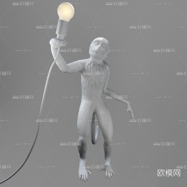 现代猴子台灯免费3d模型下载
