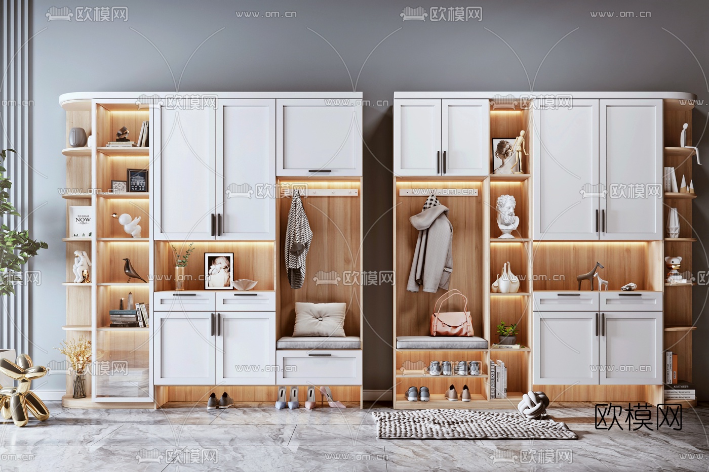北欧玄关鞋柜3d模型