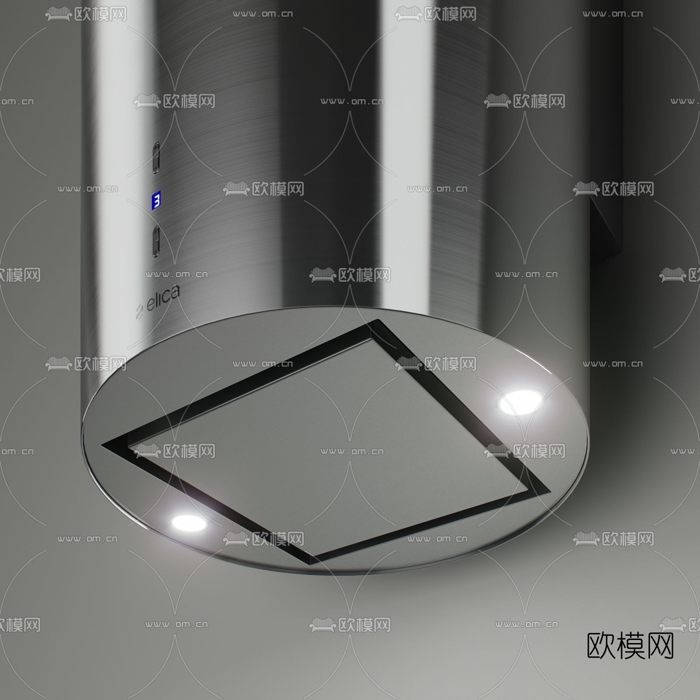 现代圆柱抽油烟机3d模型