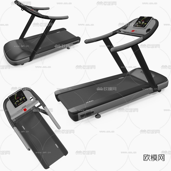 现代健身器材跑步机3d模型下载
