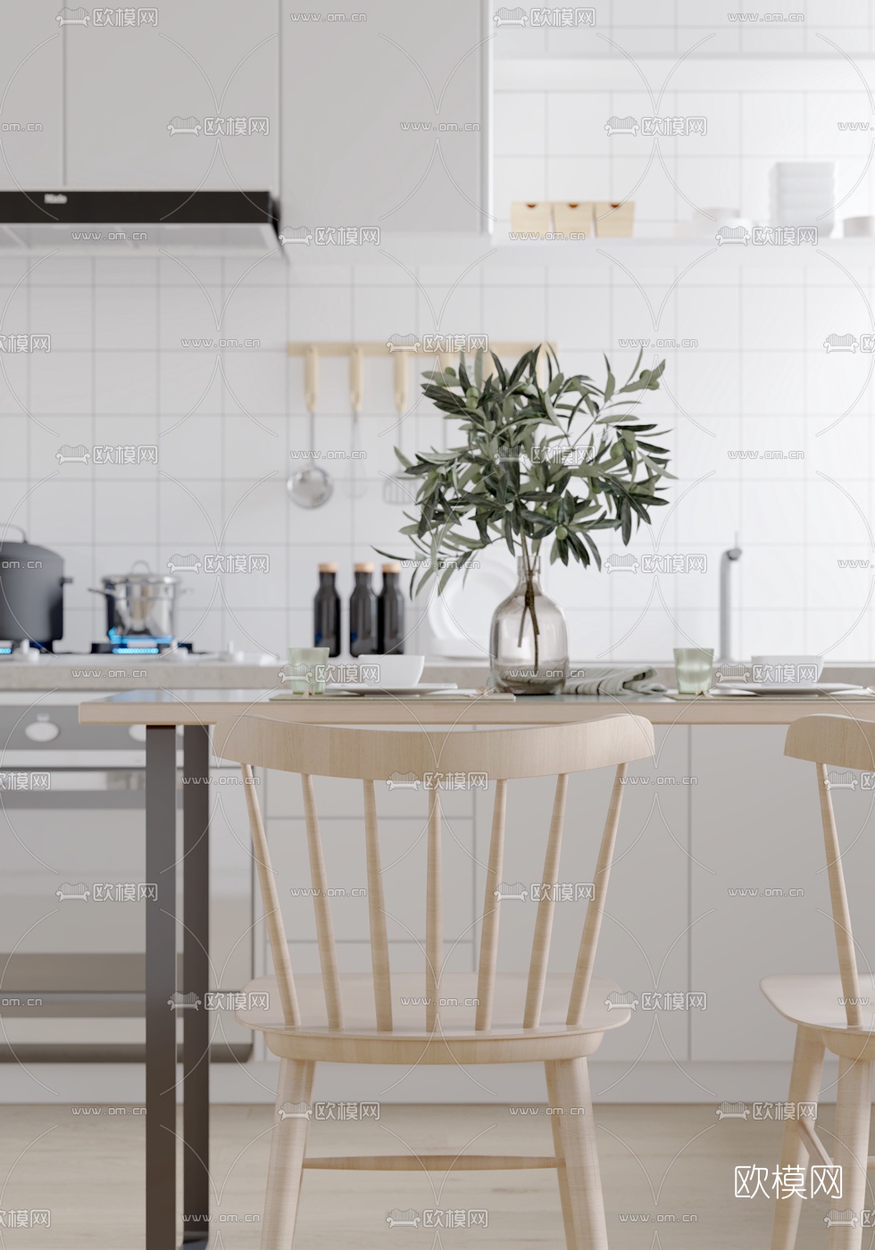 北欧简约公寓3d模型