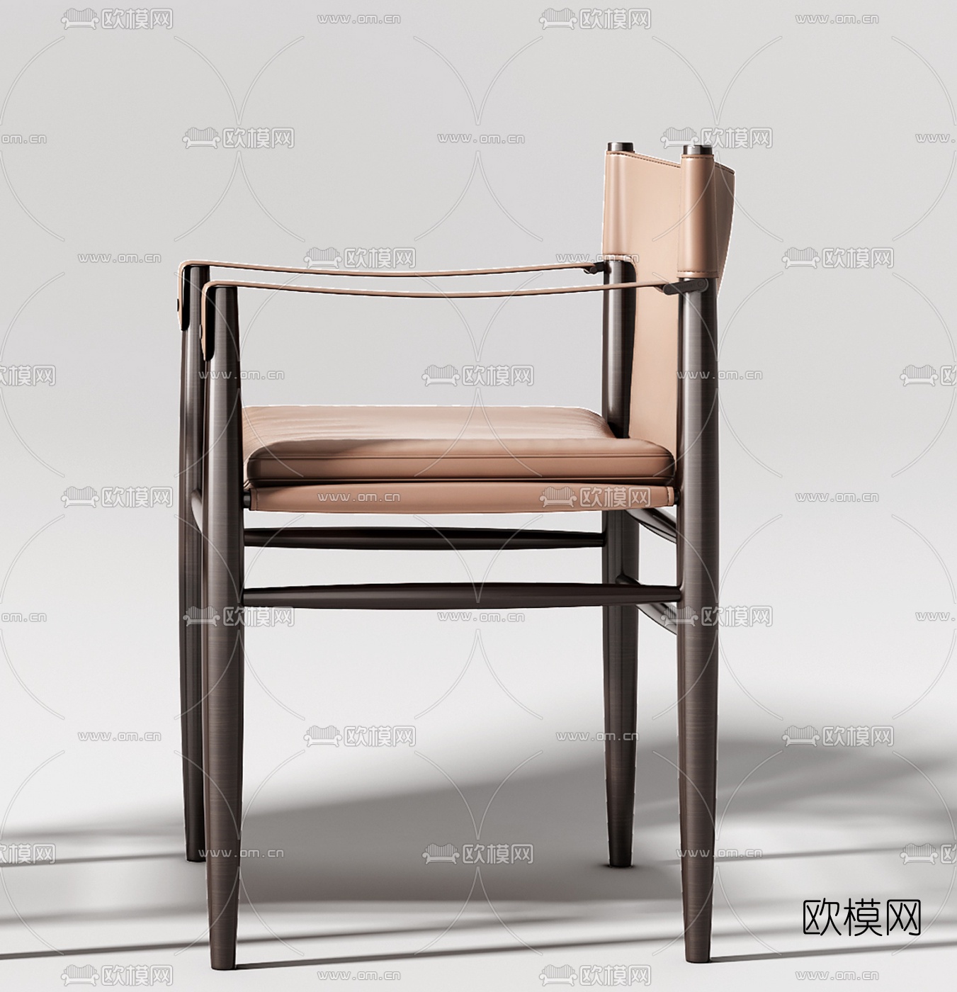 现代扶手靠背休闲椅3d模型