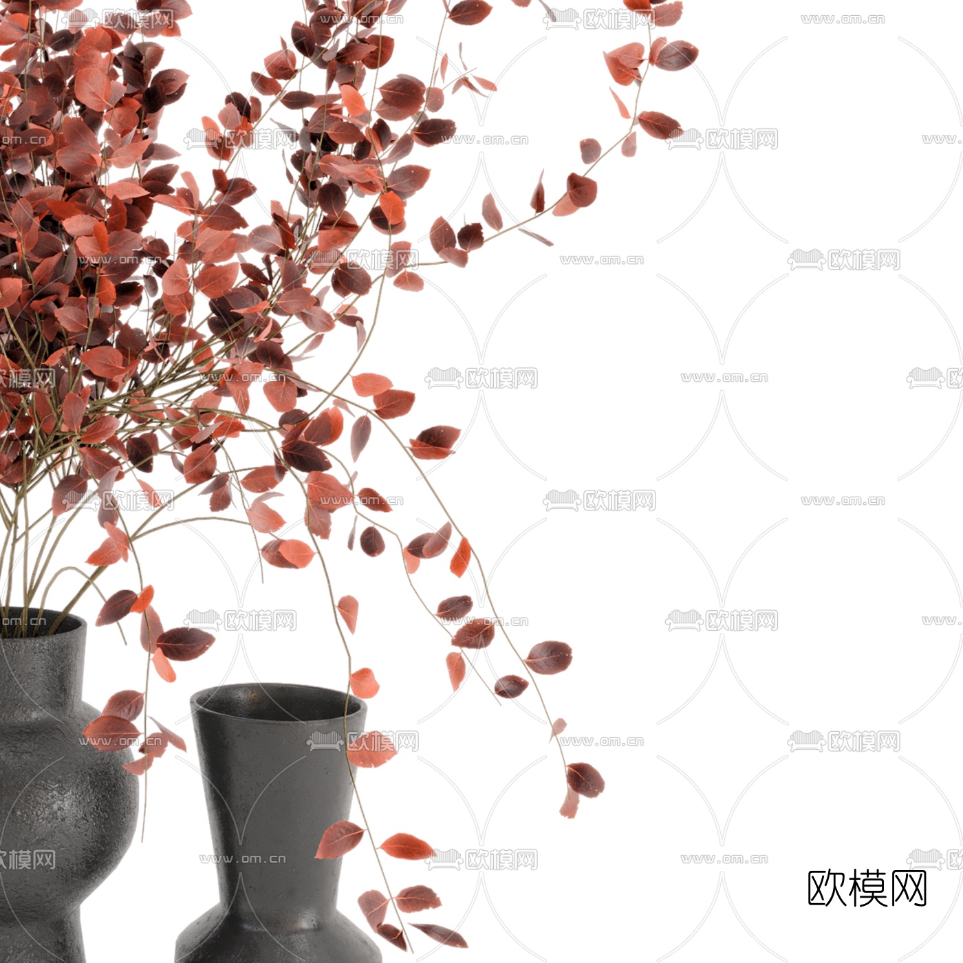 现代花瓶花艺摆件3d模型