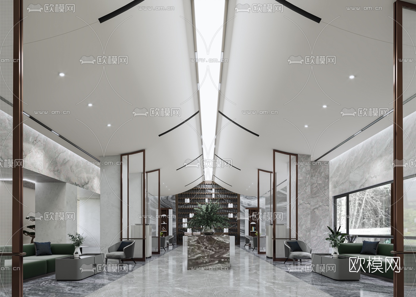 厚夫设计 阅麓山售楼中心3d模型