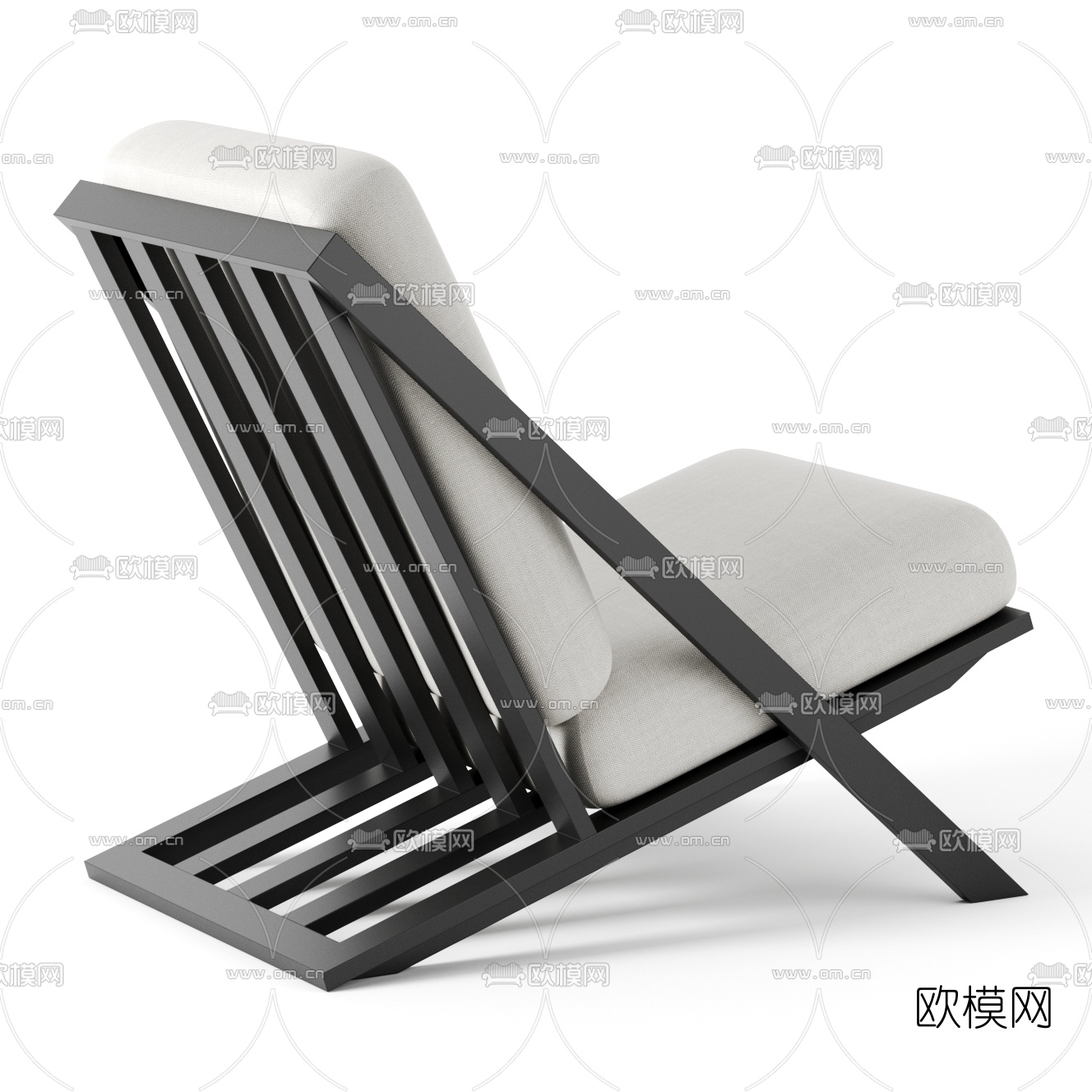 现代布艺躺椅3d模型