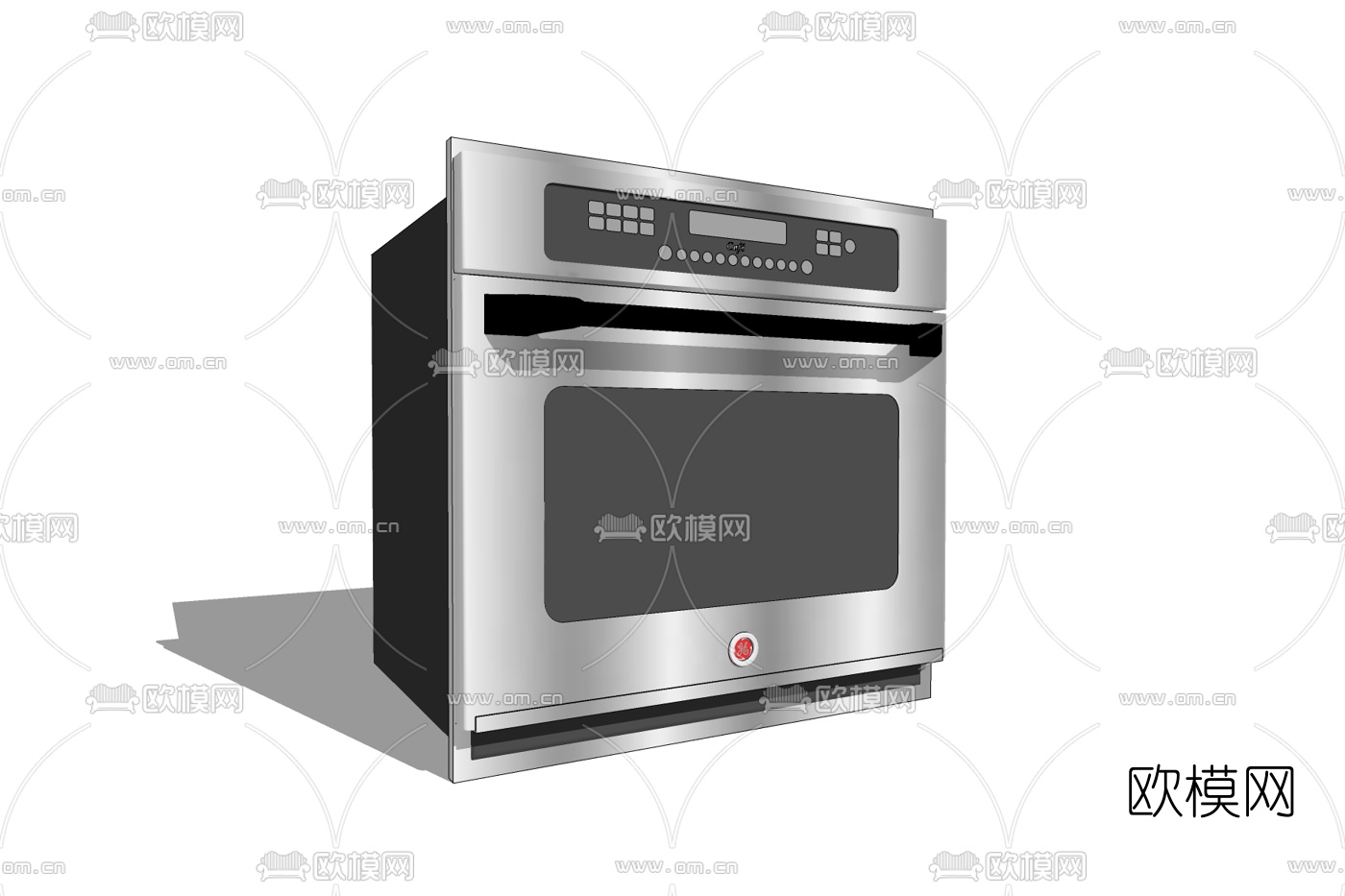 现代烤箱免费su模型下载